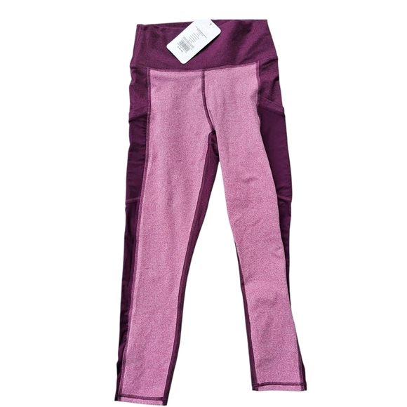 New Fabletics Two-Tone High Waisted Heather Leggings - Picture 4 of 10